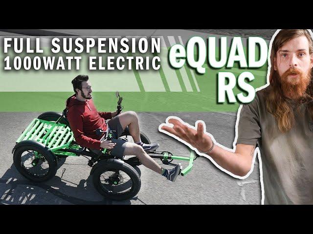 FULL SUSPENSION 1000W Electric Pedal Hybrid - Revolution eQuad RS - Utah Trikes Electric Quad