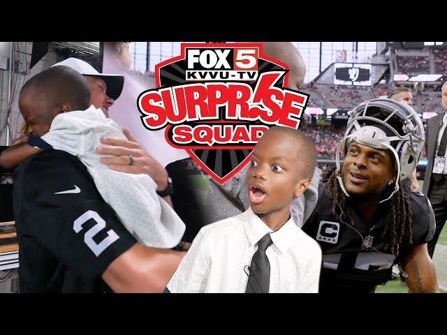 10yo Raiders Fan Surprised + Sideline Interview Goes Viral! JeremiahOneandFive Surprise Squad Story