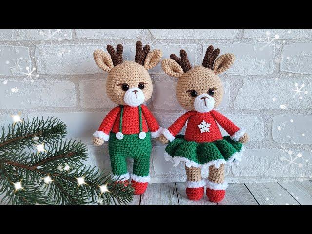 ОЛЕНЬ вязаный крючкомОлененок мальчикcrochet deergehäkeltes Reh