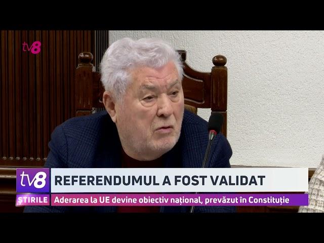 Referendumul a fost validat. Aderarea la UE devine obiectiv național, prevăzut în Constituție.