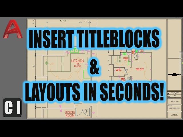 How To Insert a TITLEBLOCK in AutoCAD like a PRO!