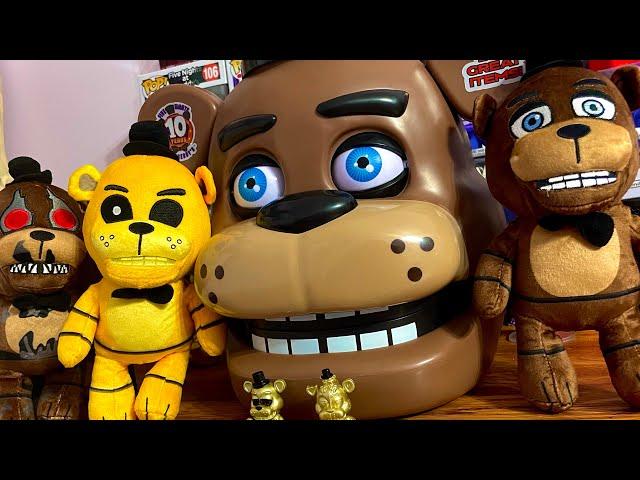 FNAF 10 YEAR ANIMATRONIC FREDDY HEAD BUNDLE REVIEW! - Phatmojo Five Nights at Freddy's Plush