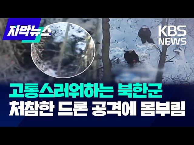 [자막뉴스] 고통스러워하는 북한군, 처참한 드론 공격에 몸부림 / KBS 2024.12.22.