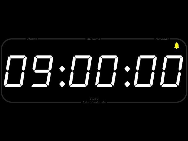 9 Hour - TIMER & ALARM - 1080p - COUNTDOWN