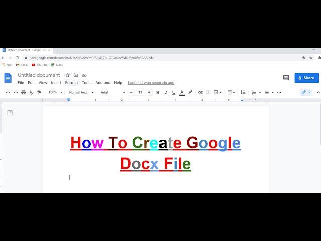 How To Create Google Docx File