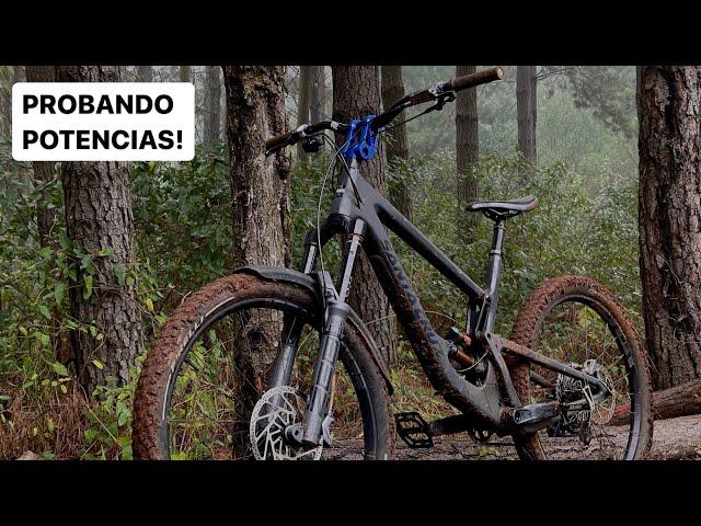 Probando Distintas Potencias en mi Bicicleta de Enduro!