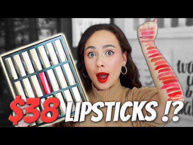 HOURGLASS UNLOCKED SATIN CREME LIPSTICKS!!! SWATCH & SIP!