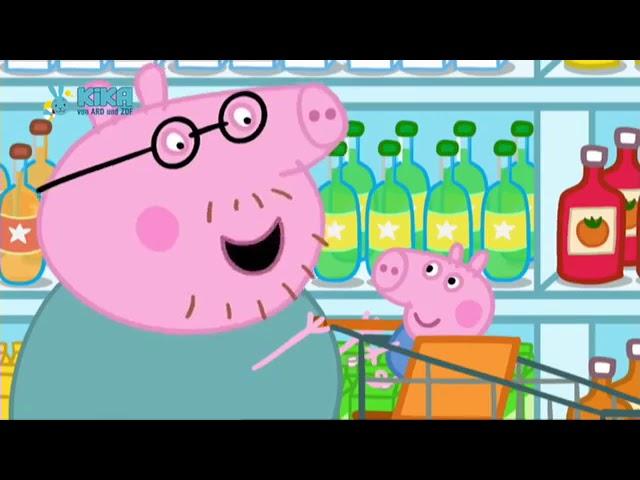 Немецкий язык по мультфильмам с субтитрами (DE - RUS). Peppa Wutz. Einkaufen