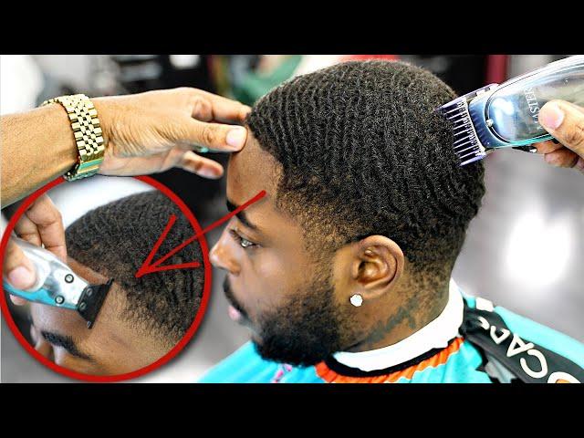 *FULL LENGTH* PUSH-BACK REPAIR HAIRCUT TUTORIAL: HIGH LOW TAPER | 360 WAVES