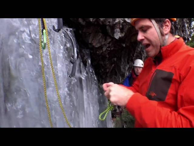 ARC'TERYX How to build a V-Thread Anchor on an ice climb