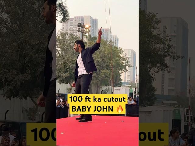 Varun Dhawan Baby John 100 ft Cutout Launch - Baby John Varun Dhawan With Fans - Varun Dhawan