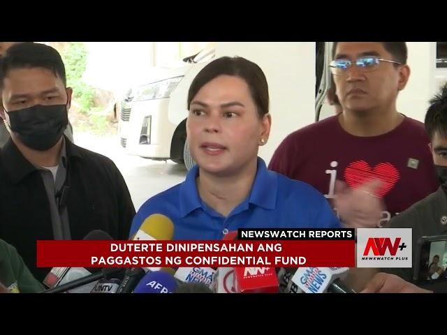 Duterte dinepensahan ang paggastos ng confidential funds | NewsWatch Reports