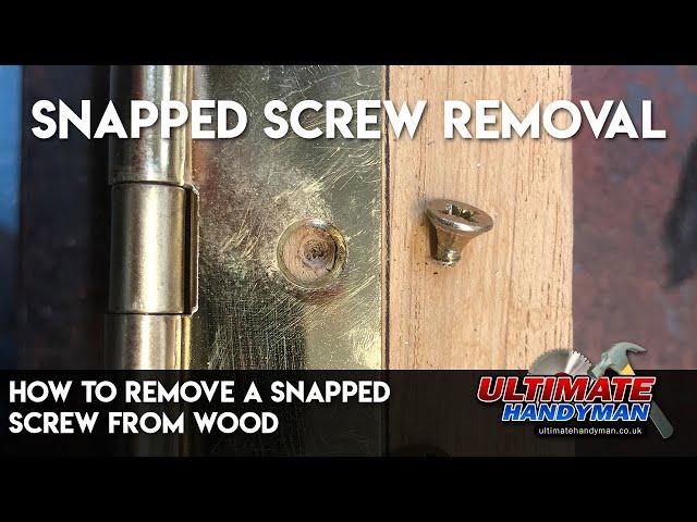 How to remove a snapped screw from wood