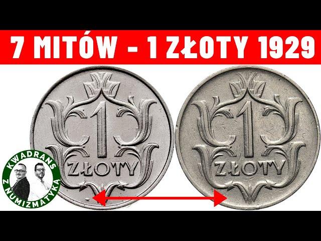 1 złoty 1929 BEZ znaku mennicy! 7 mitów i ciekawostek.