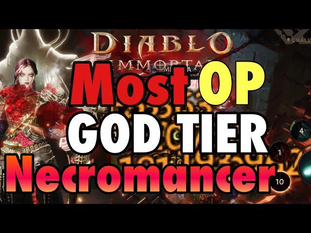 INSANE DAMAGE GOD TIER NECROMANCER PVE BUILD!  DIABLO IMMORTAL