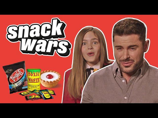 Zac Efron Tries British Snacks For First Time | Snack Wars | @LADbible​