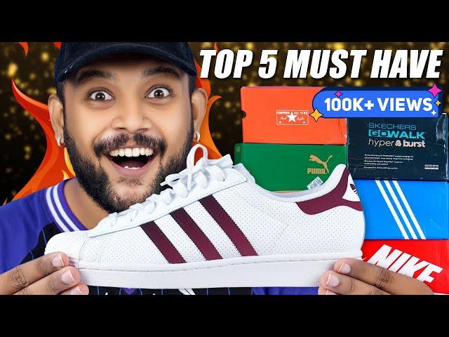 TOP 5 Premium White Sneakers/Shoes for Men  Nike, Adidas, Puma Shoes Haul Review 2024 | ONE CHANCE