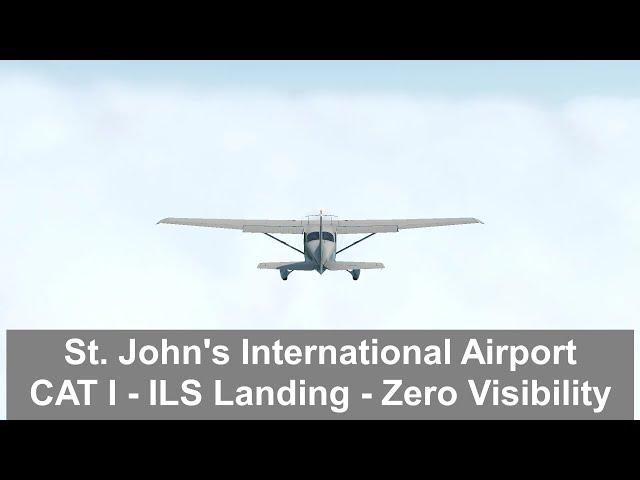 X-Plane 11 - CAT 1 ILS Landing - Zero Visibility