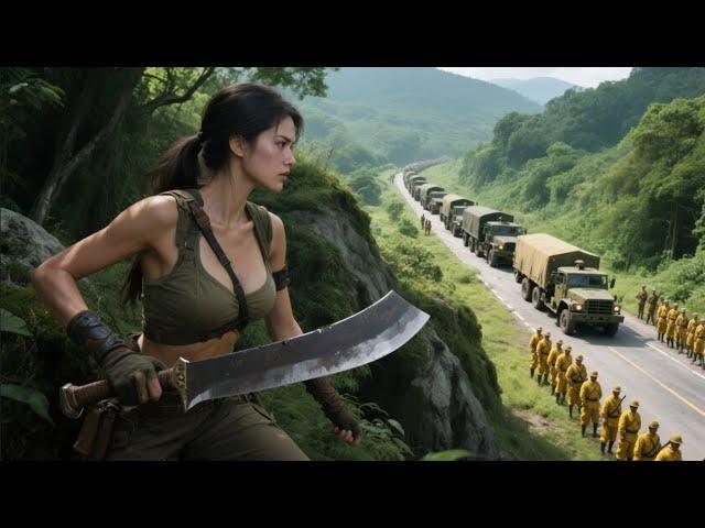 Exciting Kung Fu Fight: Female hunter hides in the forest, striking fear into the Japanese troops