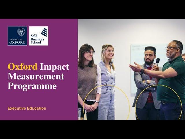 Executive Education - Oxford Impact Measurement Programme