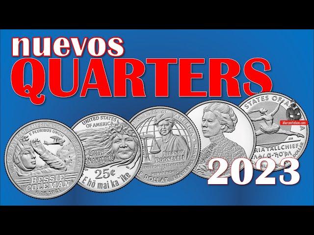 Los nuevos Quarters - 2023 - monedas de ¢25 de Estados Unidos | @alarconnelson