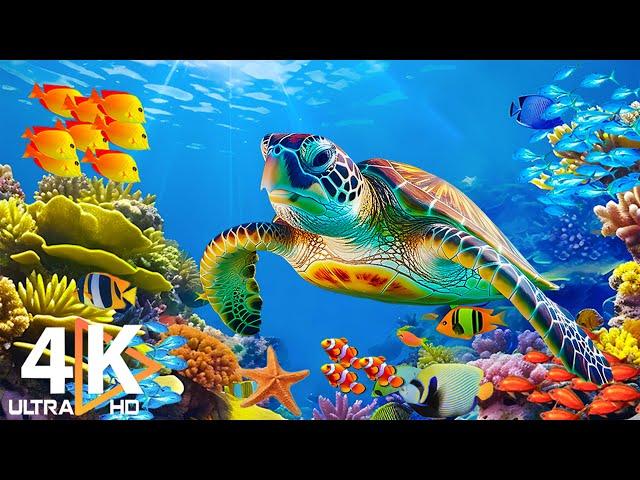 Ocean 4K - Beautiful Coral Reef Fish in Aquarium, Sea Animals for Relaxation (4K Video Ultra HD) #80