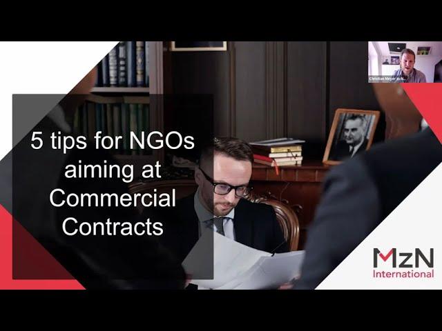 "Five tips for NGOs aiming at commercial contracts" webinar recording