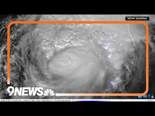 NOAA satellite shows lightning inside Hurricane Milton