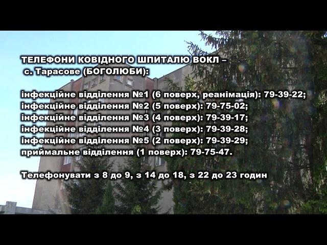 Телефони ковідного стаціонару Волинської обласної клінічної лікарні (БОГОЛЮБИ)