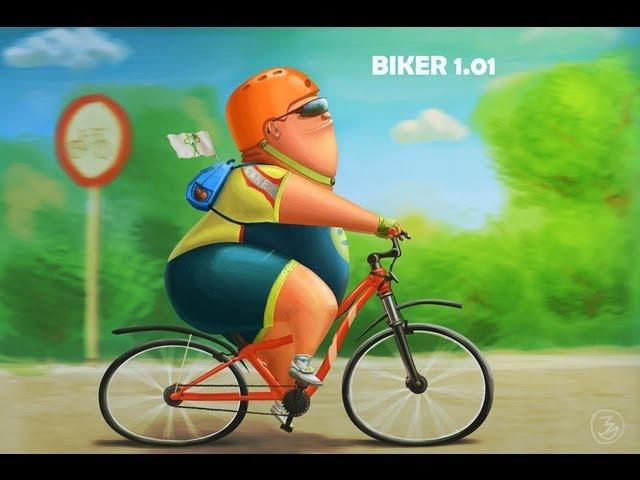Digital painting "Biker 1.01"