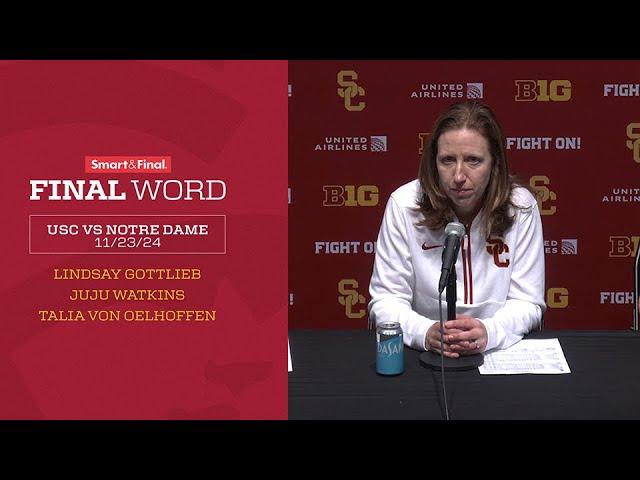 USC Women's Basketball vs Notre Dame Post Game Press Conference