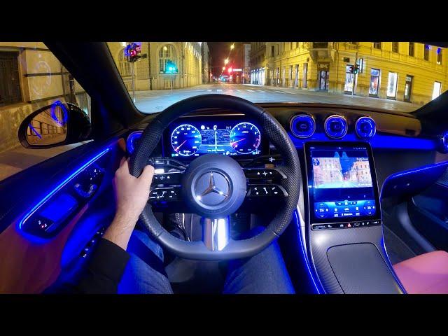 My MERCEDES C-CLASS 2023 - NIGHT POV test drive & FULL REVIEW (C 300 4MATIC AMG Line)