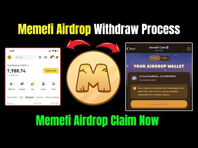 Memefi Airdrop Withdraw Process | Memefi Airdrop Claim Now |