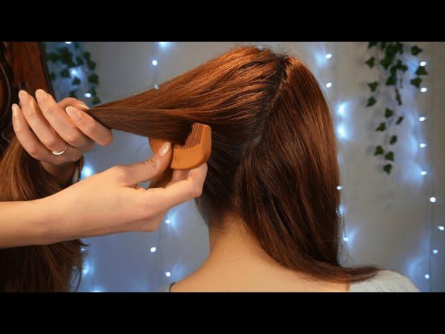 ASMR massage Nape focus | Brushing, scratching, parting, massage  - real person no talking