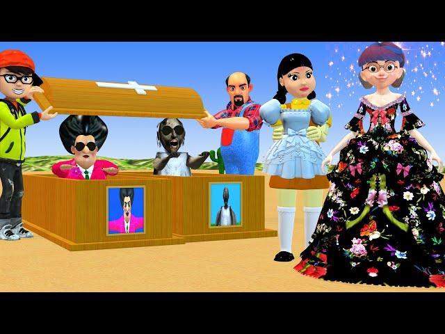 Scary Teacher 3D vs Squid Game Paint Color Princess Dress Beautiful Nice or Error 5 Times Challenge