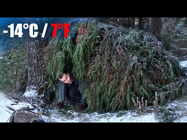 I Found This Shelter in a -14°C WINTER FOREST!️ Camping in Freezing Finland @Nordic_Ventures