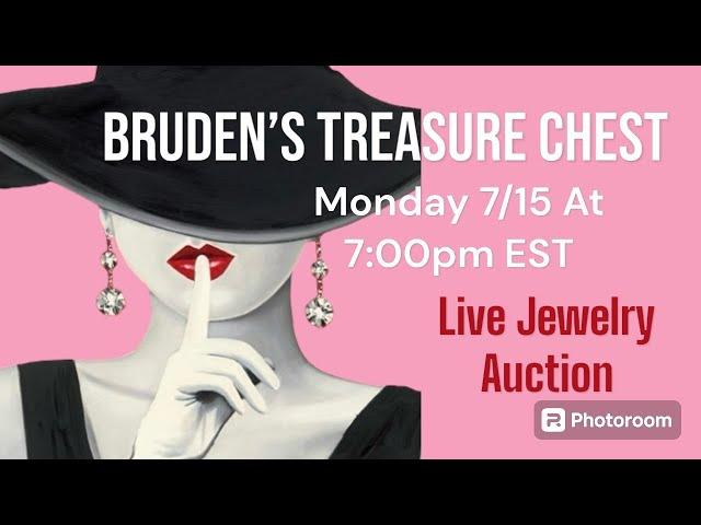 Monday 7/15 At 7:00pm EST Live Jewelry Auction