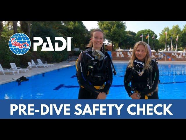 HOW TO perform a pre-dive safety check: BUDDY CHECK | PADI SCUBA SKILLS