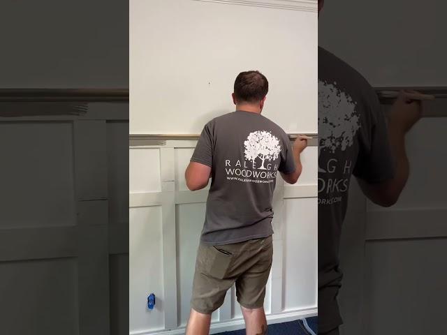 Join us in adding the finishing touches to this beautiful contrasting wainscoting! ️ One of our