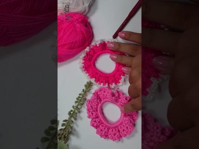 Crochet SCRUNCHIES- It’s so easy to do it  #crochet #shorts #handmade