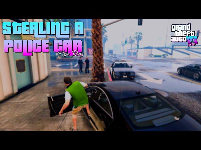Stealing a police car in Gta V | Hyper Rocky Gaming