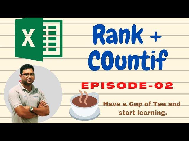 How to Use RANK with countif Formula In MS Excel | MS Excel  In Bangla