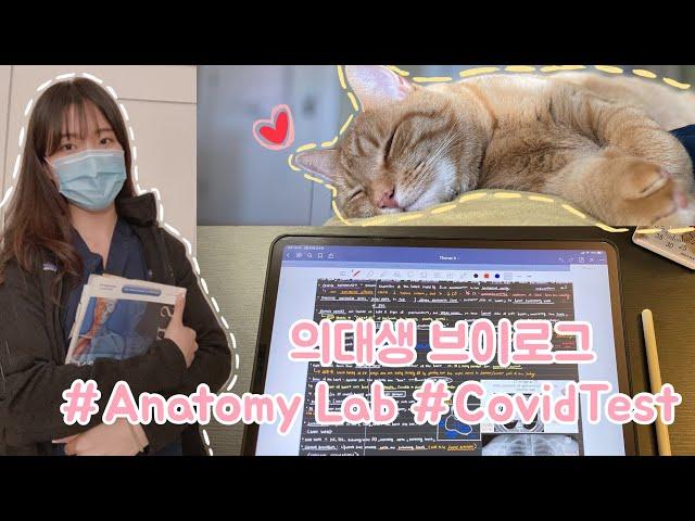 Eng) 미국 의대생 브이로그 ㅣ해부학 실습ㅣ혼자 코로나 테스트하기ㅣUS Med Student l First Anatomy Lab l Self-Covid test