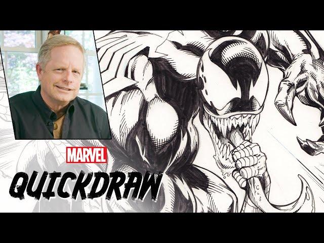 Mark Bagley draws Spider-Man & Venom | Marvel Quickdraw