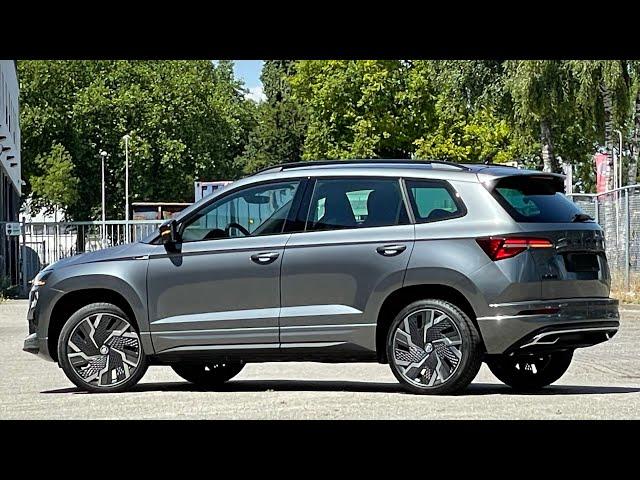 Skoda NEW Karoq Sportline 2023 in 4K Graphite Grey 19 inch Sagitarius walk around & detail inside