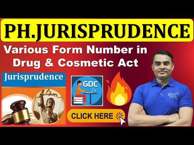 FORM NUMBER | PHARMACEUTICAL JURISPRUDENCE | Form No. (Jurisprudence) | GPAT | NIPER | PHARMACIST