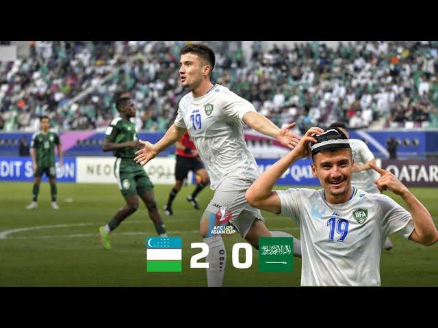 OʻZBEKISTON U23 SAUDIYA NI YANCHIB TASHLADI 2-0