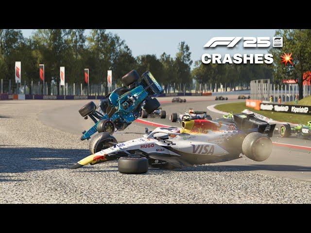 F1 2025 𝗥𝗘𝗔𝗟𝗜𝗦𝗧𝗜𝗖 CRASHES  #5 *DAMAGE MOD*