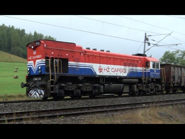 Croatian Cargo mix freight train, Locomotive: EMD G26C 9278 2062 113-8,  Brod Moravice 30.8.2023