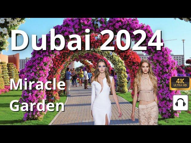 Dubai AE Miracle Garden 4K Walking tour